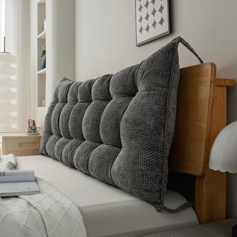 Headboard Cushion Backrest Tatami - หมอนอิงหัวเตียงสีพื้น หมอนพิงหลังขนาดใหญ่สำหรับเตียงและโซฟา หมอนรองเอว สำหรับตกแต่งห้องนั่งเล่น หน้าต่างเบย์ หรือทาทามิ