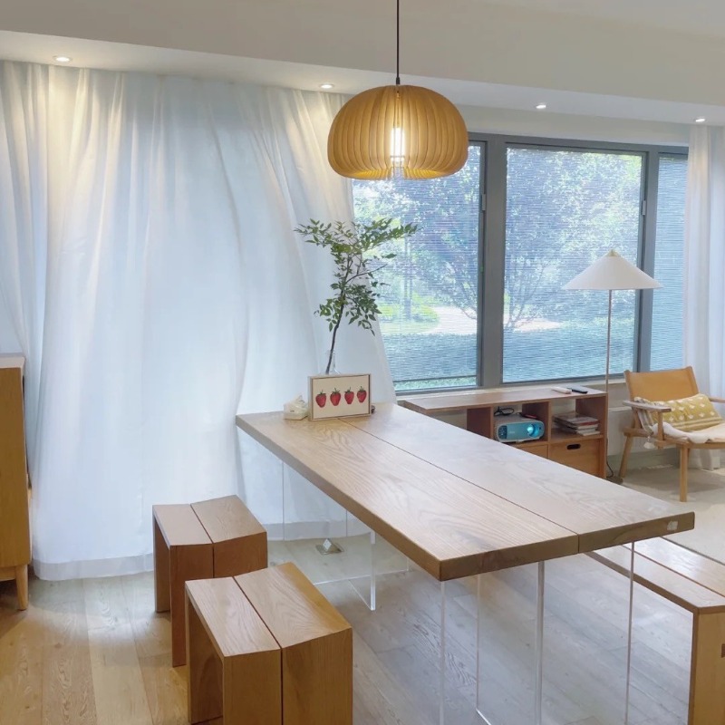 โต๊ะลอยอะคริลิคไม้เนื้อแข็งสไต - Bedroom Furniture บทวิจารณ์และราคา