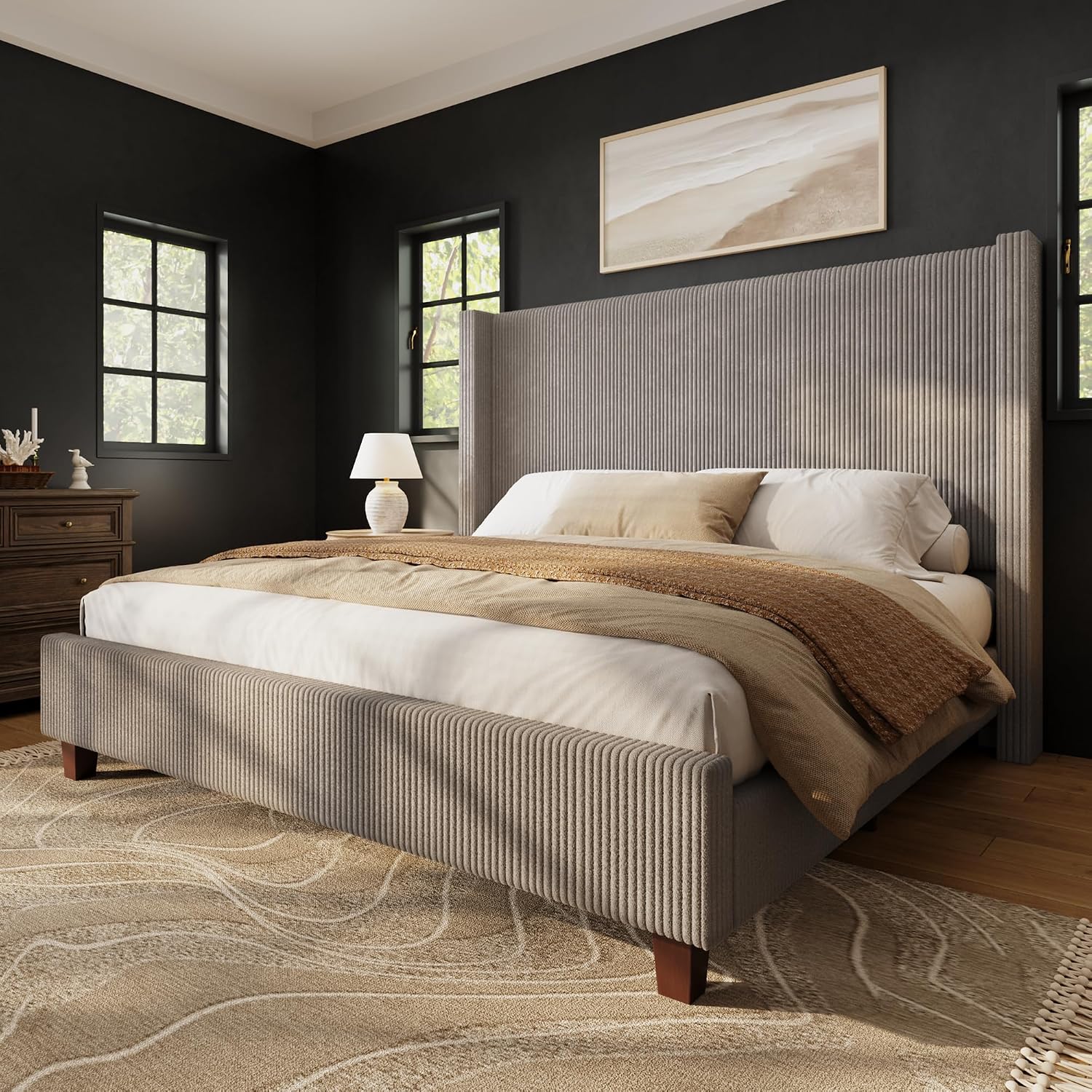 โครงเตียงขนาดควีนไซส์พร้อมหัวเ - Canopy Bed Frame Metal Queen บทวิจารณ์และราคา