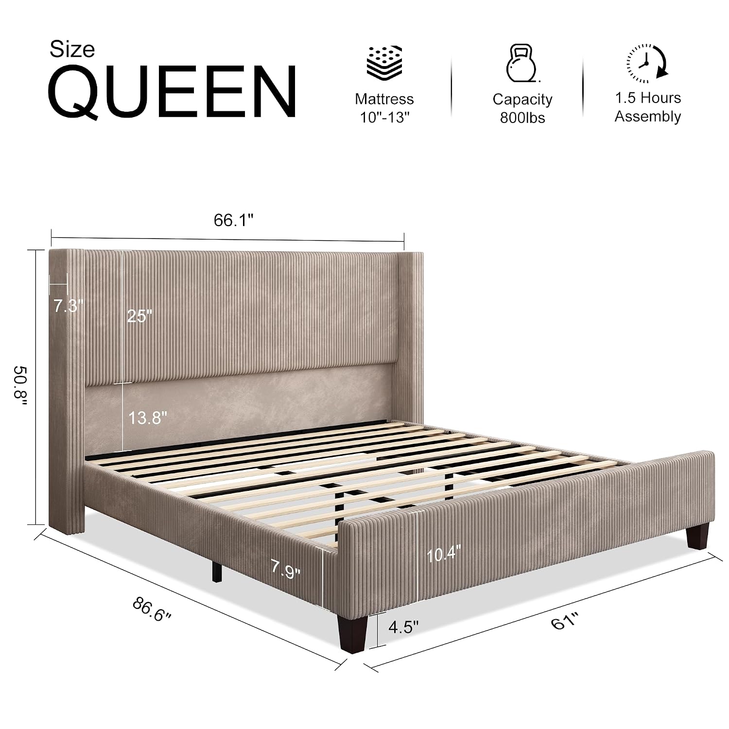 โครงเตียงขนาดควีนไซส์พร้อมหัวเ - Canopy Bed Frame Metal Queen บทวิจารณ์และราคา
