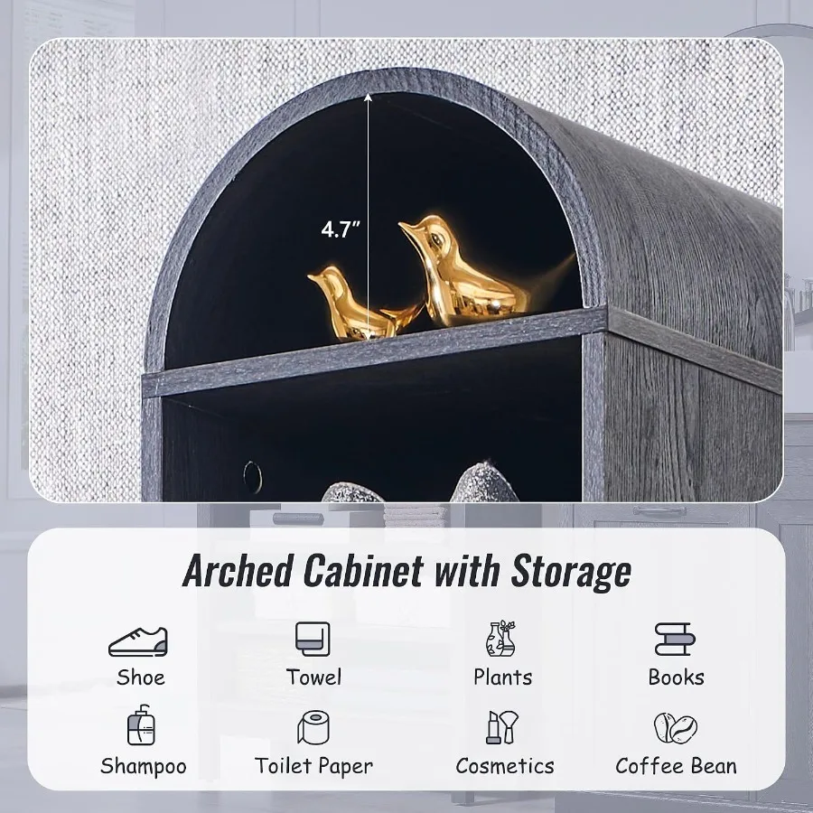 ตู้เก็บของในห้องน้ำทรงโค้งสูง  - Storage บทวิจารณ์และราคา