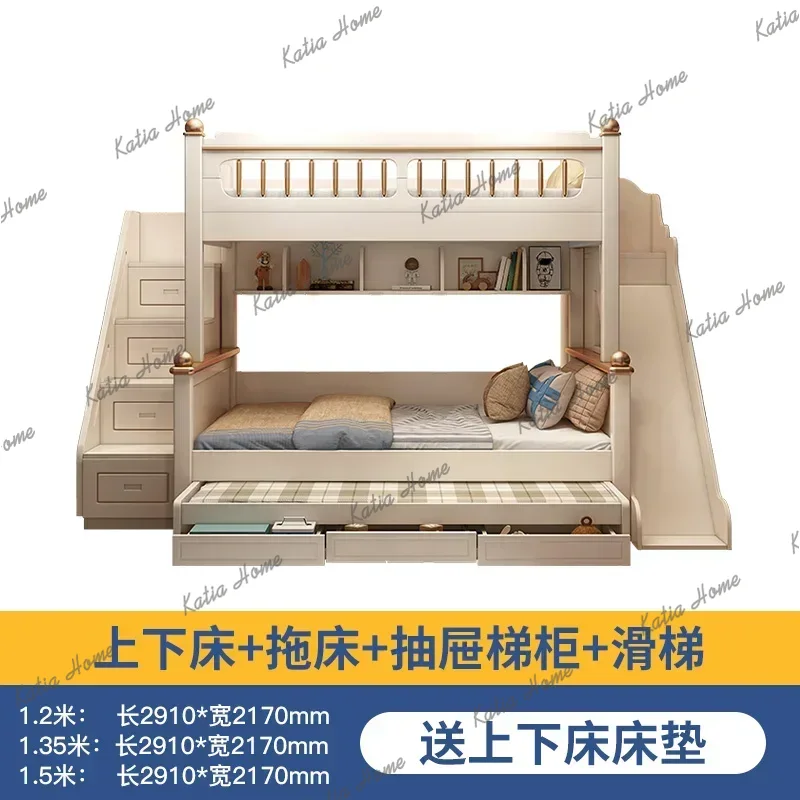 เตียงสองชั้นไม้พร้อมบันไดเลื่อ - King Size Bed Frame With Storage Drawers บทวิจารณ์และราคา
