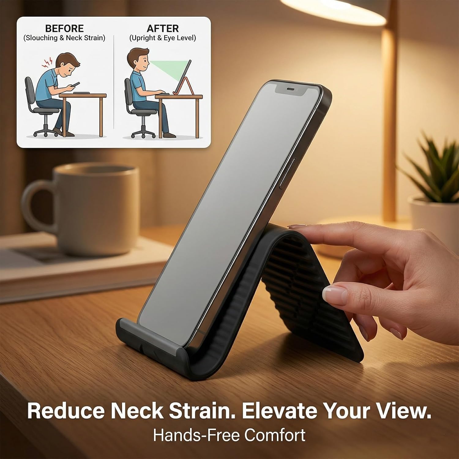 ที่วางโทรศัพท์ซิลิโคนแบบพับได้ - Office Furniture บทวิจารณ์และราคา