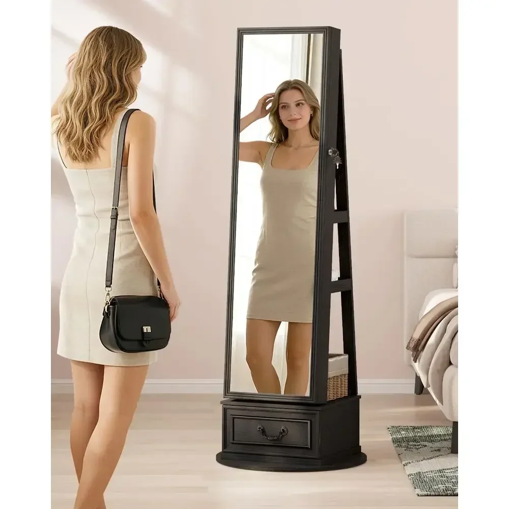 360 °   ตู้เก็บเครื่องประดับแบ - Full Length Mirror Jewelry Armoire บทวิจารณ์และราคา