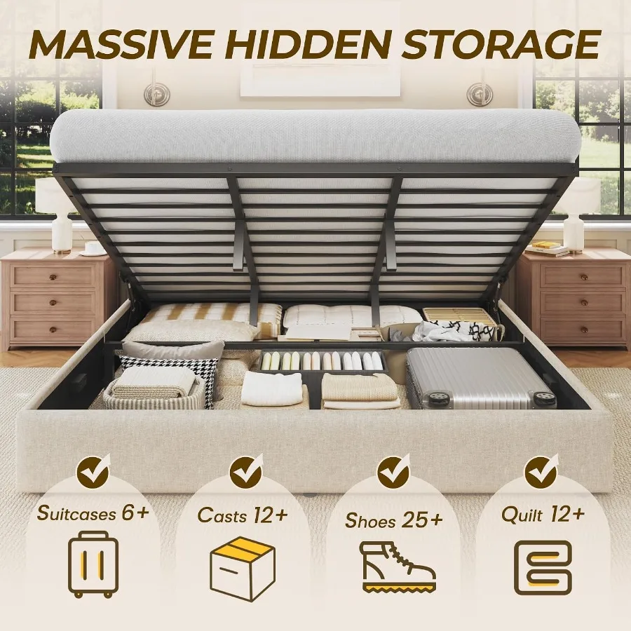 โครงเตียงยกสูงพร้อมพื้นที่เก็บ - Gas Lift Storage Bed Hydraulic บทวิจารณ์และราคา