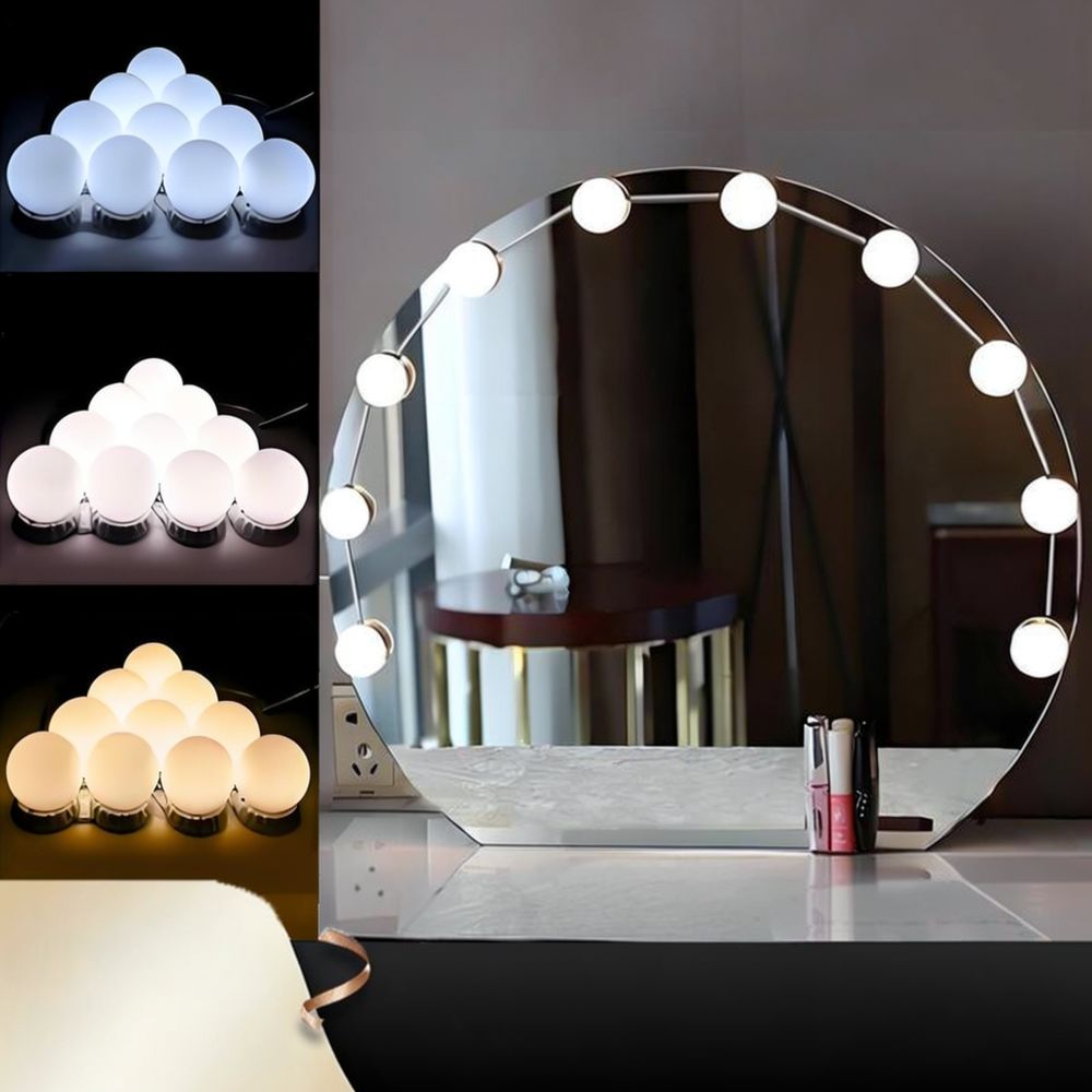 ไฟส่องกระจกแต่งหน้า LED สไตล์ฮ - Dressing Table Vanity With Lighted Mirror บทวิจารณ์และราคา
