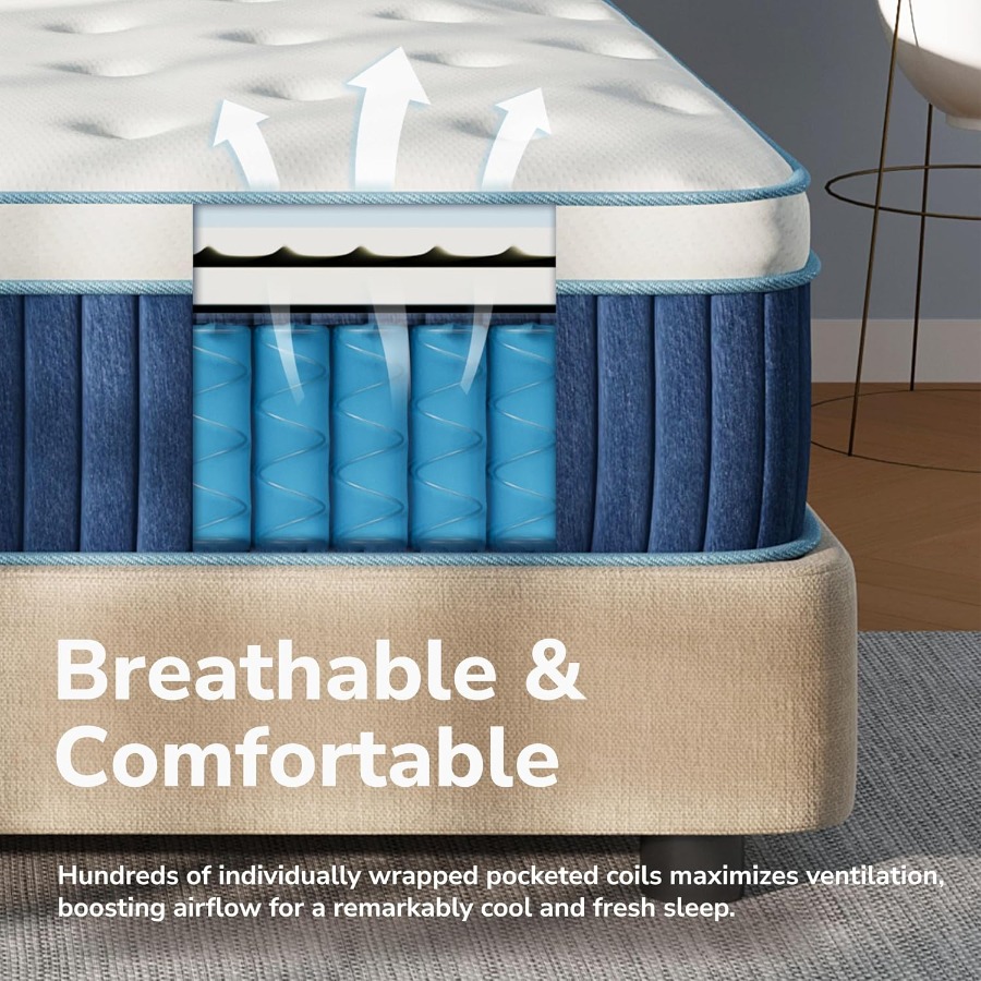 ที่นอนไฮบริดขนาด 12 นิ้ว สำหรั - Memory Foam Mattress In A Box Queen บทวิจารณ์และราคา